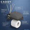 Tiger Caddy Uchwyt na papier toaletowy z półką 24 cm czarny 1401430746